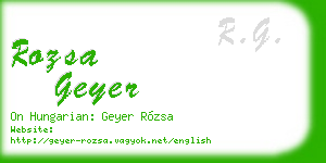 rozsa geyer business card